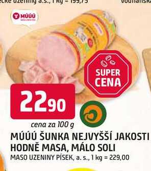 ŠUNKA NEJVYŠŠÍ JAKOSTI 100g