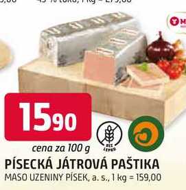 PÍSECKÁ JÁTROVÁ PAŠTIKA 100g