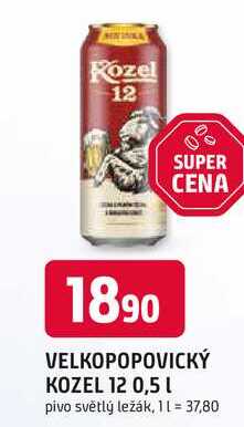 VELKOPOPOVICKÝ KOZEL 12 0,5l plechovka