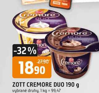 ZOTT CREMORE DUO 190 g