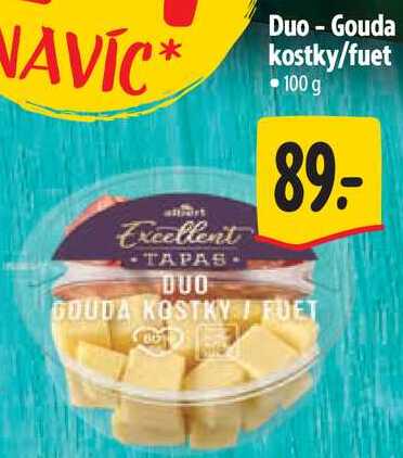 Duo - Gouda kostky/fuet, 100 g