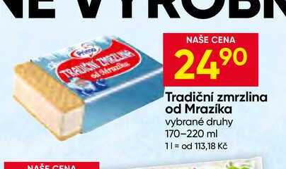 Tradiční zmrzlina od Mrazíka vybrané druhy 170-220 ml