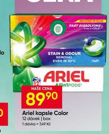 Ariel kapsle Color 12 dávek