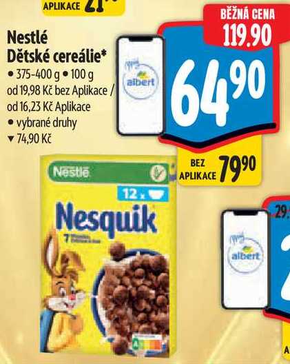 Nestlé Dětské cereálie, 375-400 g