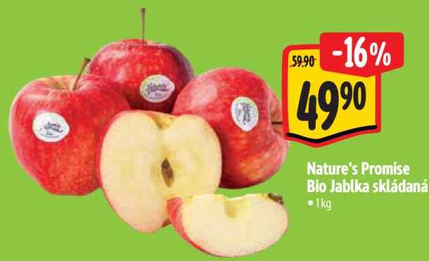 Nature's Promise Bio Jablka skládaná, 1kg