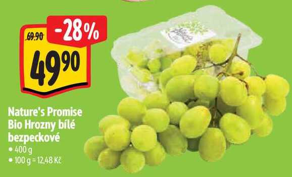 Nature's Promise Bio Hrozny bílé bezpeckové, 400 g