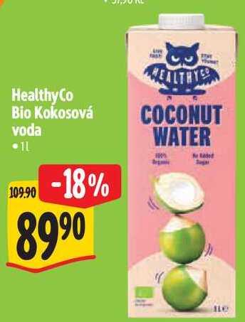 HealthyCo Bio Kokosová voda, 1 l