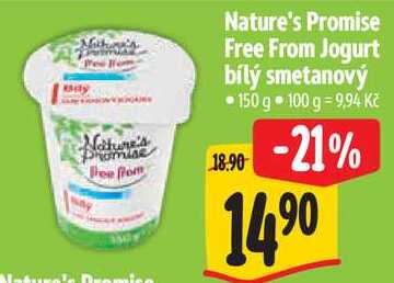 Nature's Promise Free From Jogurt bílý smetanový, 150 g