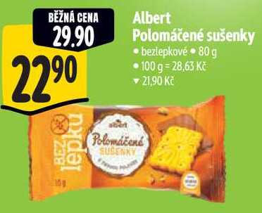 Albert Polomáčené sušenky, 80 g
