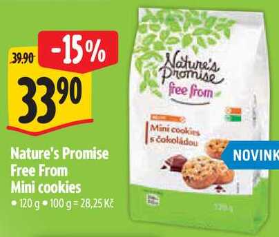 Nature's Promise Free From Mini cookies, 120 g