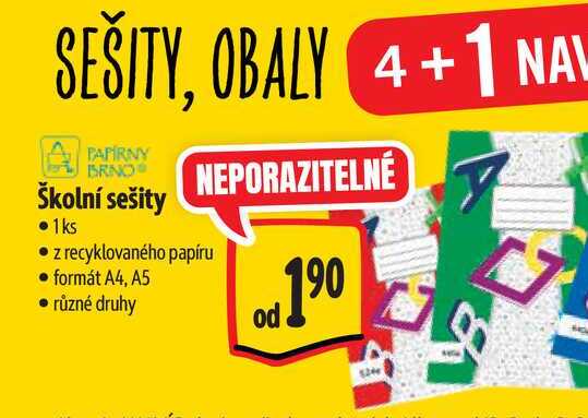Školní sešity 1ks