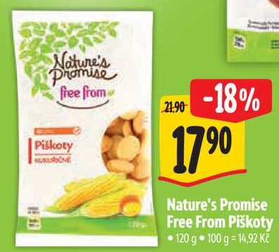 Nature's Promise Free From Piškoty, 120 g