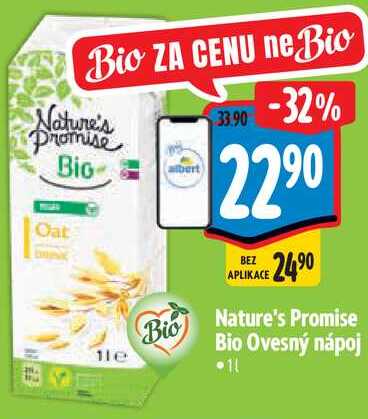 Nature's Promise Bio Ovesný nápoj, 1 l