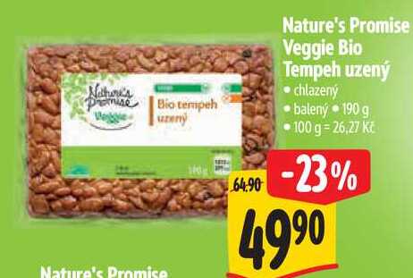 Nature's Promise Veggie Bio Tempeh uzený, 190 g  