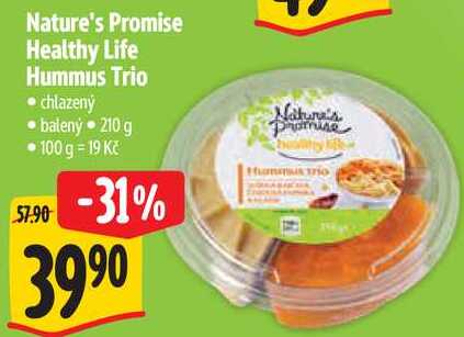 Nature's Promise Healthy Life Hummus Trio, 210 g