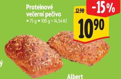 Proteinové večerní pečivo, 75 g