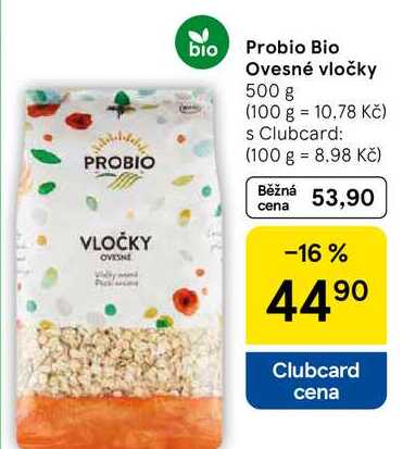 Probio Bio Ovesné vločky, 500 g 