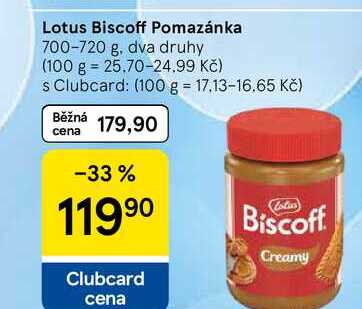 Lotus Biscoff Pomazánka, 700-720 g, dva druhy