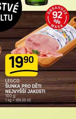 ŠUNKA PRO DĚTI NEJVYŠŠÍ JAKOSTI 100 g