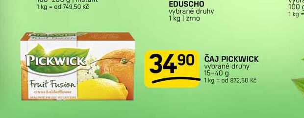 ČAJ PICKWICK vybrané druhy 15-40 g