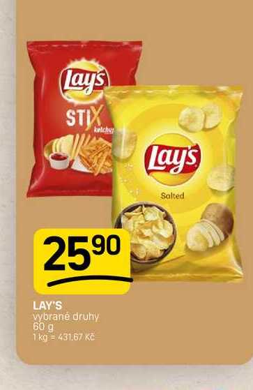 LAY'S vybrané druhy 60 g