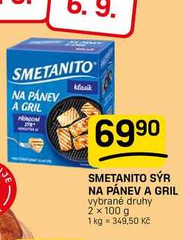 SMETANITO SÝR NA PÁNEV A GRIL vybrané druhy 2 x 100 g