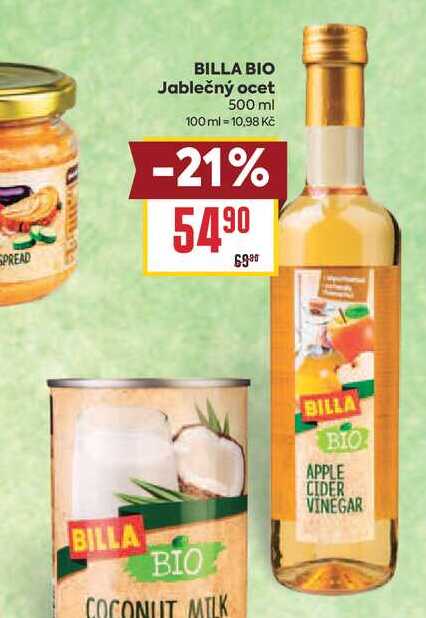 BILLA BIO Jablečný ocet 500 ml