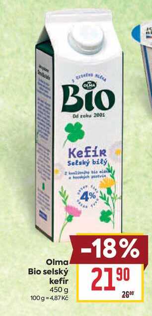 Olma Bio selský kefír 450 g