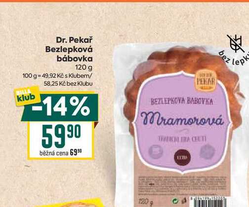 Dr. Pekař Bezlepková bábovka 120 g