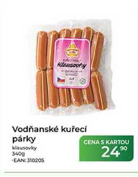 Vodňanské kuřecí párky klausovky 340g
