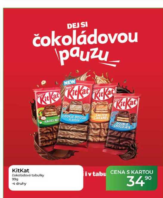 KitKat čokoládové tabulky 99 g