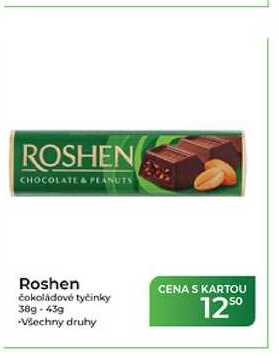 Roshen čokoládové tyčinky 38g-43g 