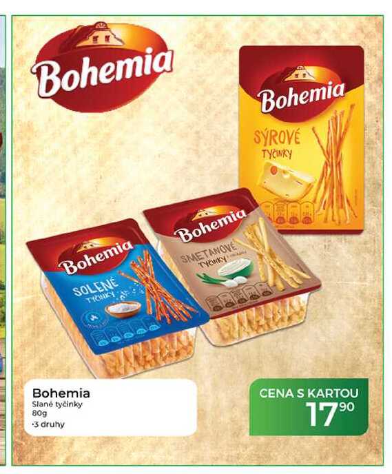 Bohemia Slané tyčinky 80g 