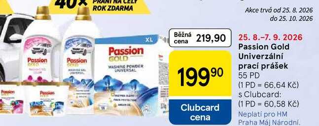 Passion Gold Univerzální prací prášek, 55 PD