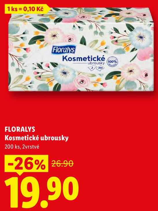 FLORALYS Kosmetické ubrousky, 200 ks