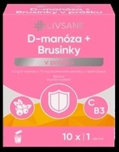 LIVSANE D–manóza + Brusinky v prášku