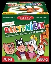 RAKYTNÍČEK multivitaminové želatinky s rakytníkem Čtyřlístek