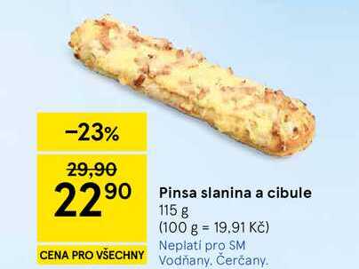 Pinsa slanina a cibule, 115 g