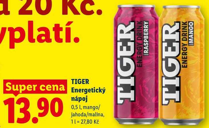 TIGER Energetický nápoj, 0,5 l