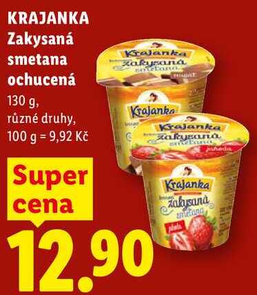 KRAJANKA Zakysaná smetana ochucená, 130 g