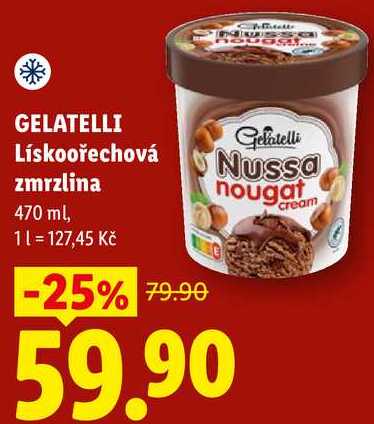 GELATELLI Lískoořechová zmrzlina, 470 ml