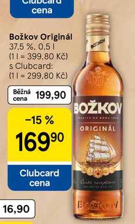 Božkov Originál 37.5 %, 0.5 l