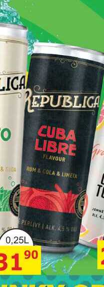 REPUBLICA CUBA LIBRE 0,25L