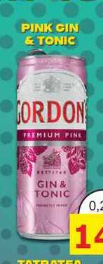 GORDON FREMIUM PINK GIN & TONIC 0,25L