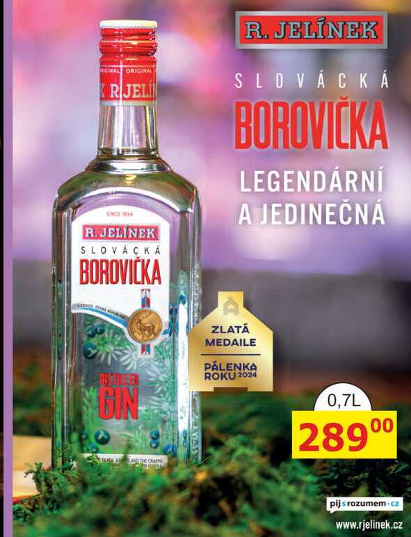 R. JELÍNEK SLOVÁCKÁ BOROVIČKA 0,7l
