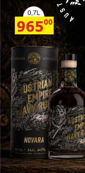 Austrian Empire Navy Rum NOVARA 0,7l 40% Tuba