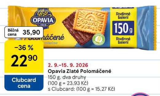 Opavia Zlaté Polomáčené, 150 g
