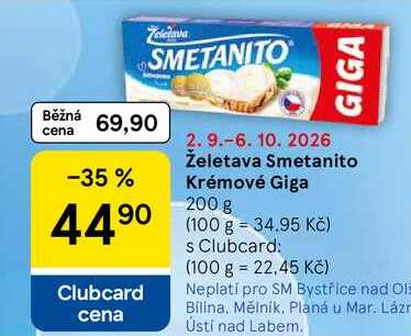 Želetava Smetanito Krémové Giga, 200 g
