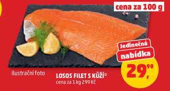 LOSOS FILET S KŮŽÍ, 100 g