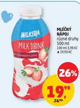 MLÉČNÝ NÁPOJ různé druhy, 500 ml